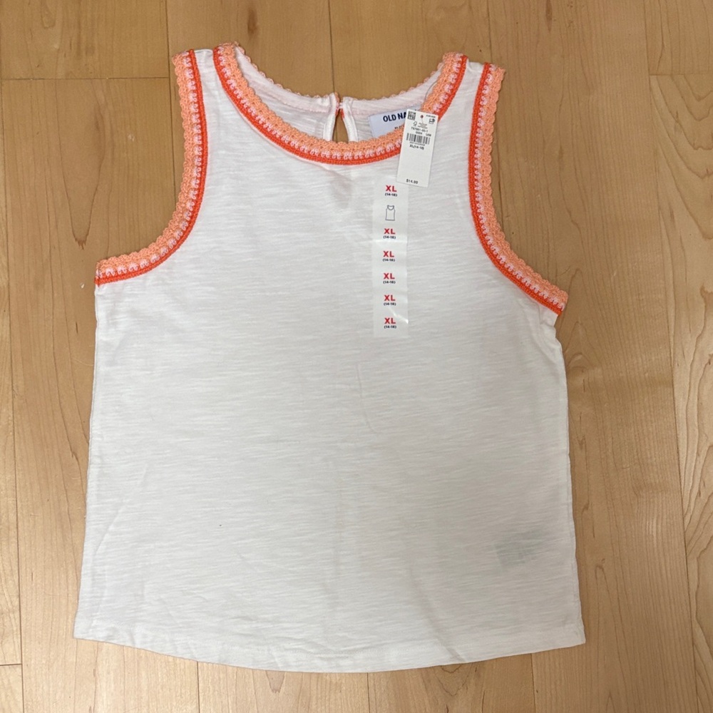 Old Navy Kids Tank Top with Orange and Peach Trim